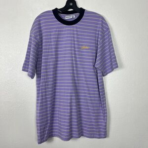 Butter Purple Yellow Stripe T-Shirt Size Large